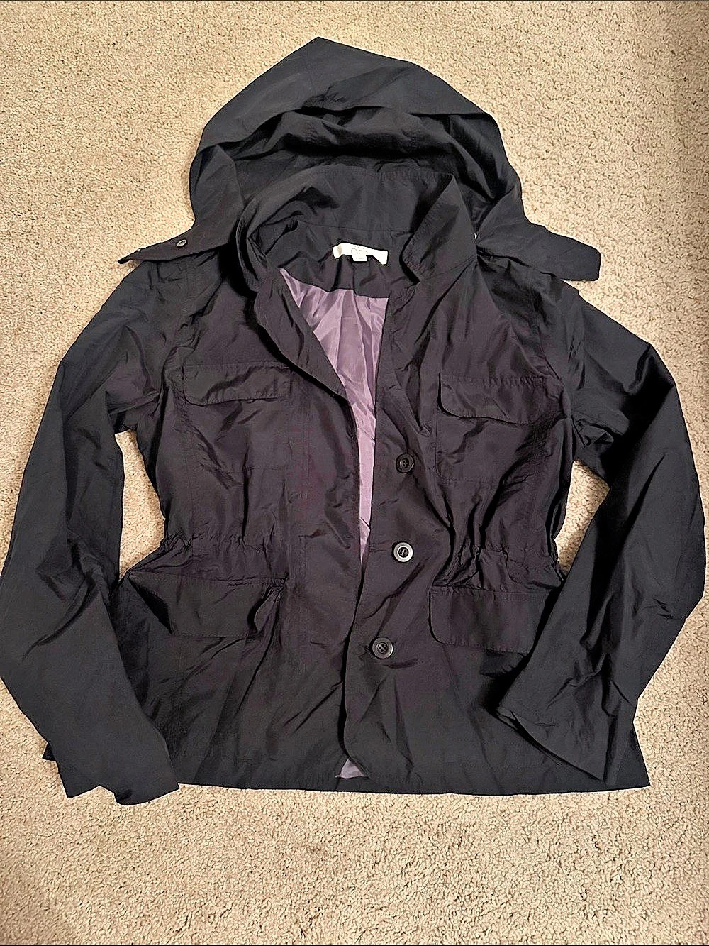 Ann Taylor LOFT Women's Black Utility Jacket Size Medium